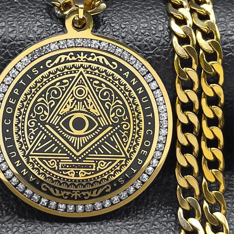 Authentic Mystical Eye of Providence: Illuminati Pyramid Necklace
