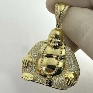 Authentic The Radiant Laugh of Abundance: 2Ct Moissanite Laughing Buddha Talisman