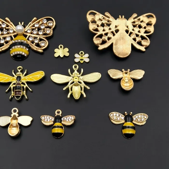 Authentic Sacred Honeybees: 10pcs Enchanted Gold Honeybee Charms