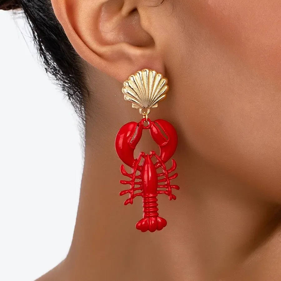Authentic Talisman of the Abyssal Tide: Golden Crustacean Earrings