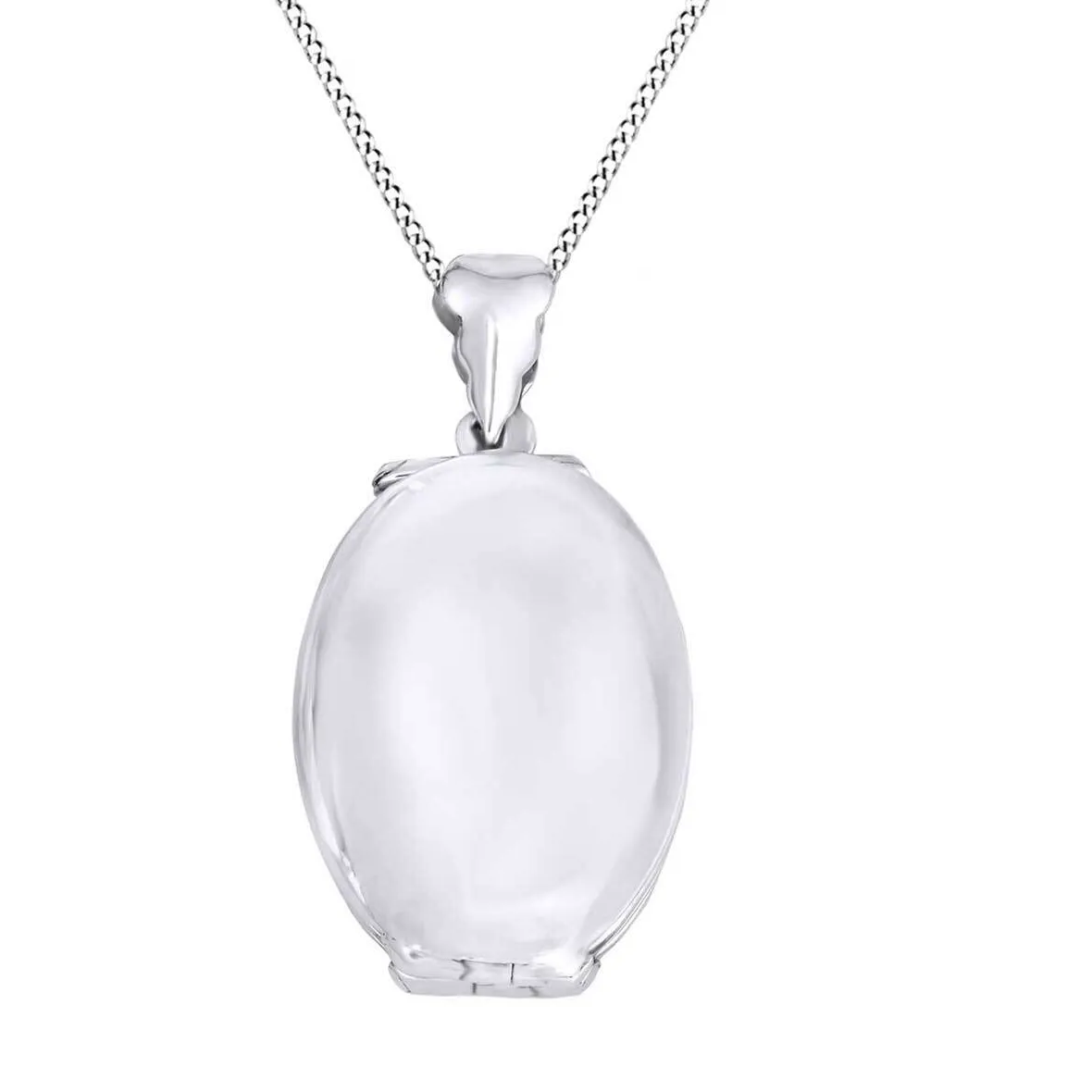 Authentic The Eternal Circle Four-Sided Family Locket in Radiant 14K White Gold Plating