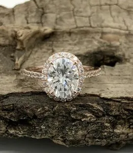 Authentic The Celestial Halo: Radiant Moissanite & Rose Gold Vow