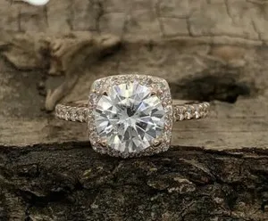 Authentic The Enchanted Halo A Radiant Moissanite Ring Of Celestial Protection