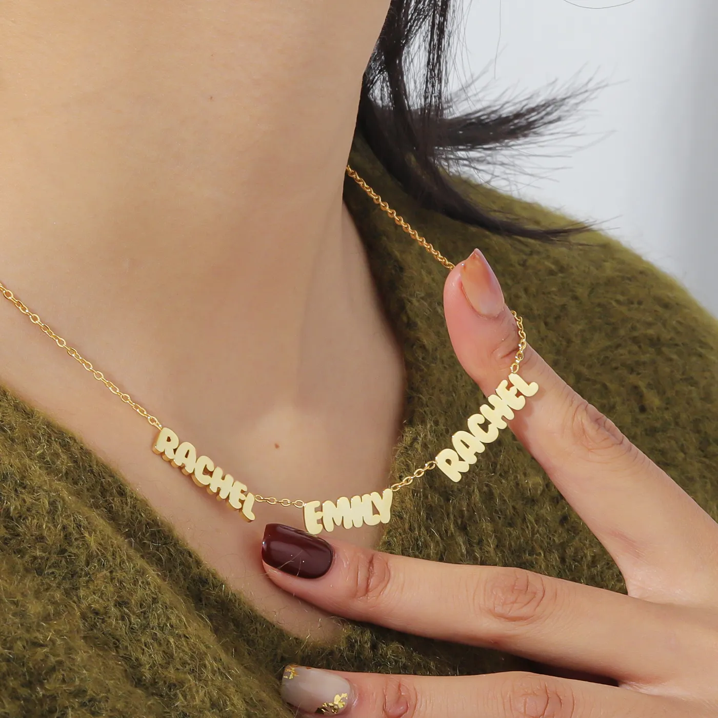 Authentic Customized Bubble Names Necklace - A Personalized Bubble of Love and Protection