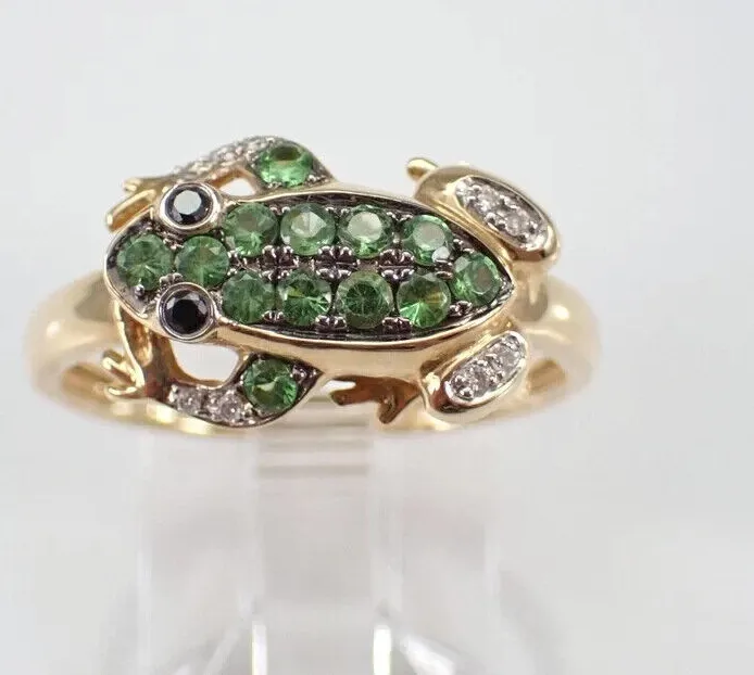 Authentic Leap into Abundance with our Golden Frog Ring