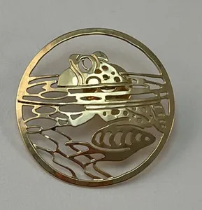 Authentic Wild Bride's Golden Frog Lapel Pin: A Charm of Abundant Love