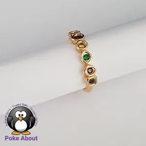 Authentic The Infinity Gauntlet Sanctum Ring in Radiant 14kt Gold Plating Size 52