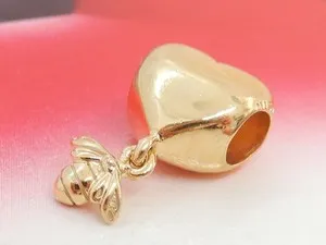 Authentic The Golden Hive Heart Charm