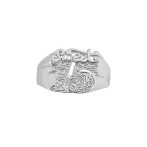 Authentic The Quinceanera Radiant Sterling Silver Keepsake Ring