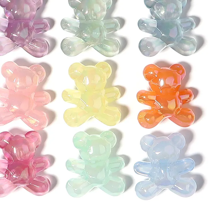 Authentic Whimsical Totems of Childhood Wonder: The Jelly Bear Spirit Beads