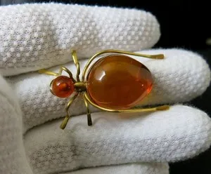 Authentic The Golden Scarab of Ancient Sunfire: Vintage Baltic Amber Totem