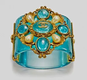 Authentic The Golden Aura Gripoix Cuff: A Vision of Lagerfeld's Eternal Muse