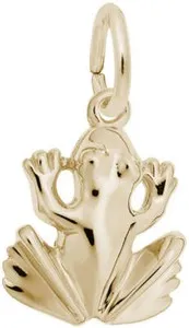 Authentic Gold-Plated Sterling Silver Frog Charm by Rembrandt
