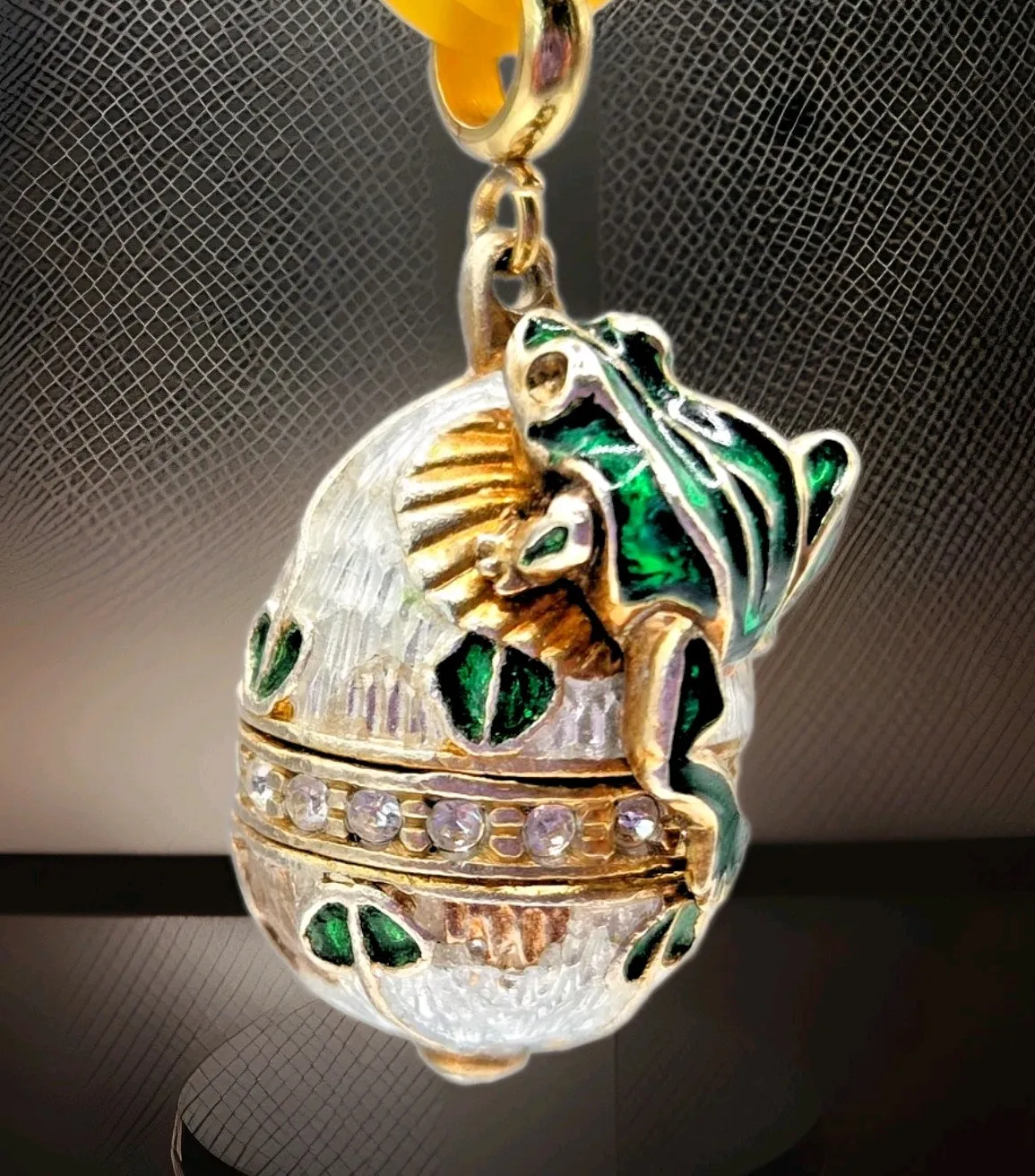 Authentic The Frog Prince's Egg A Gold- Plated Enamel Talisman Of Transformation And Hidden Treasures