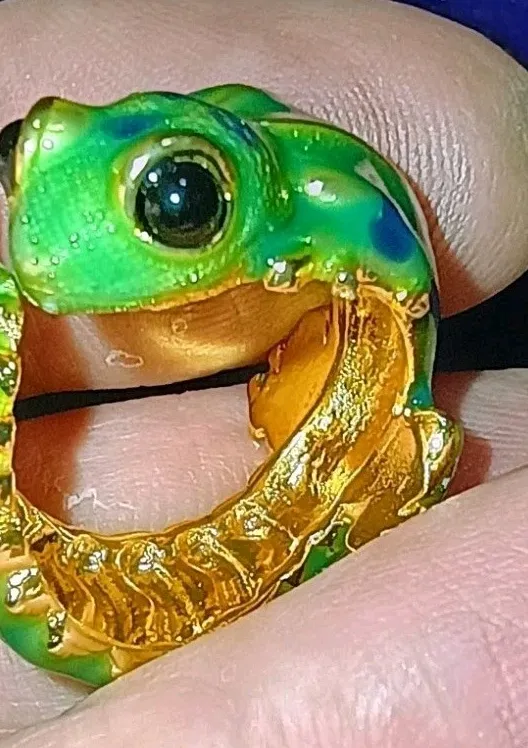 Authentic The Emerald Guardian: An 18ct Gold-Plated Amphibian Talisman