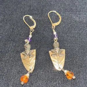 Authentic Gold Plated Vintage Frog Earrings