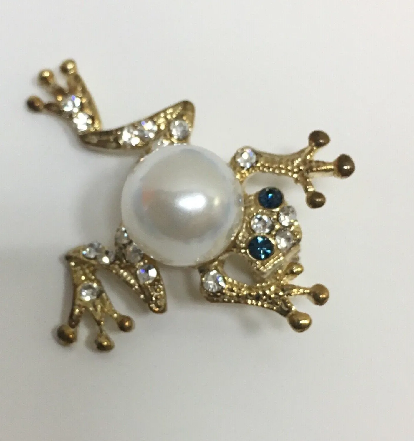 Authentic The Gilded Amphibian of Abundance: Crystal and Pearl Frog Talisman