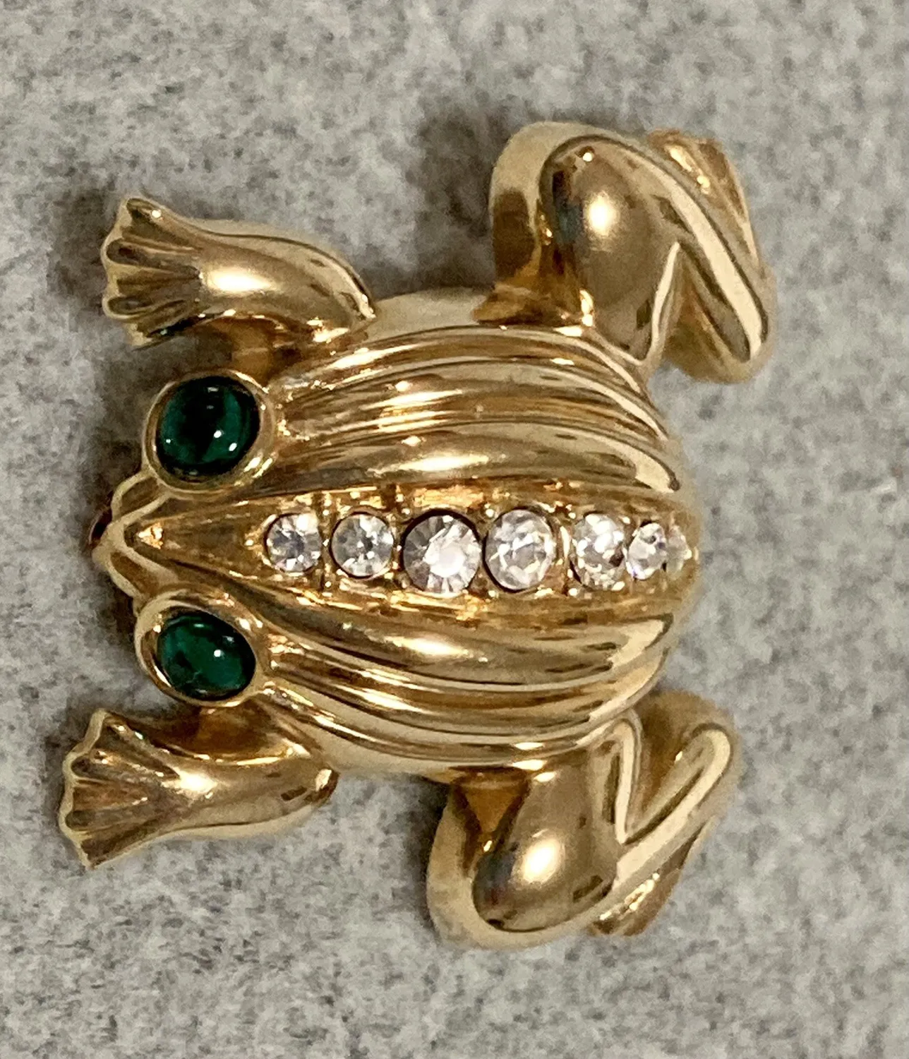 Authentic The Emerald-Eyed Guardian: A Vintage Gold-Plated Totem of Transformation