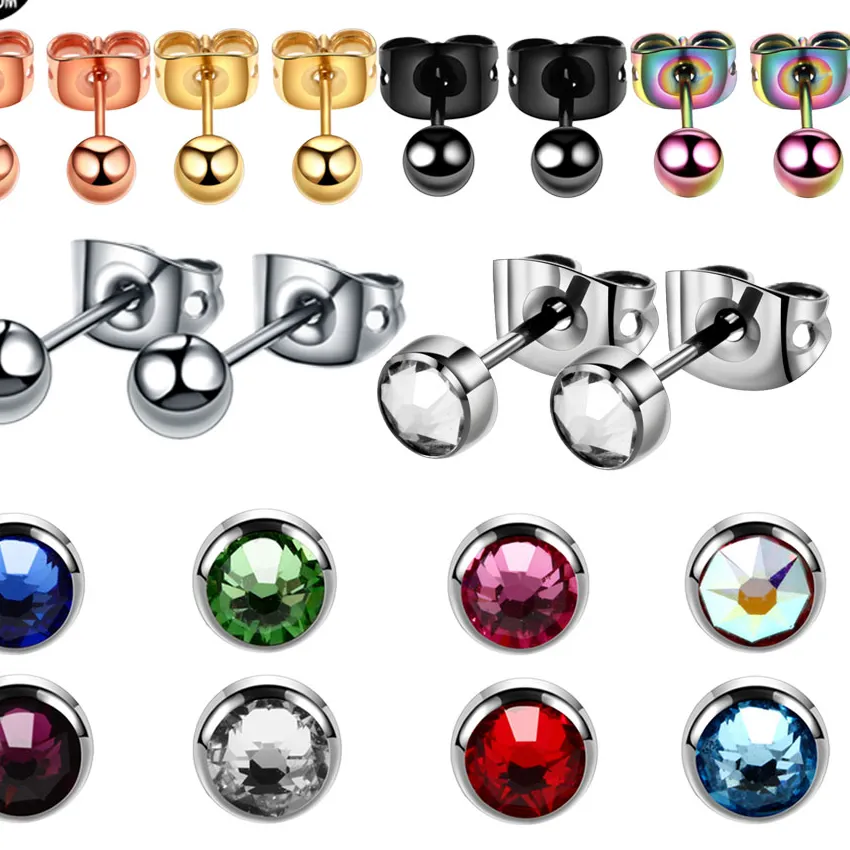 Authentic Celestial Radiance: G23 Titanium Crystal Studs of Inner Light