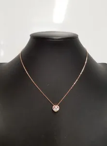 Authentic Rose‑Gold Heart of Moissanite: Radiant Love Pendant