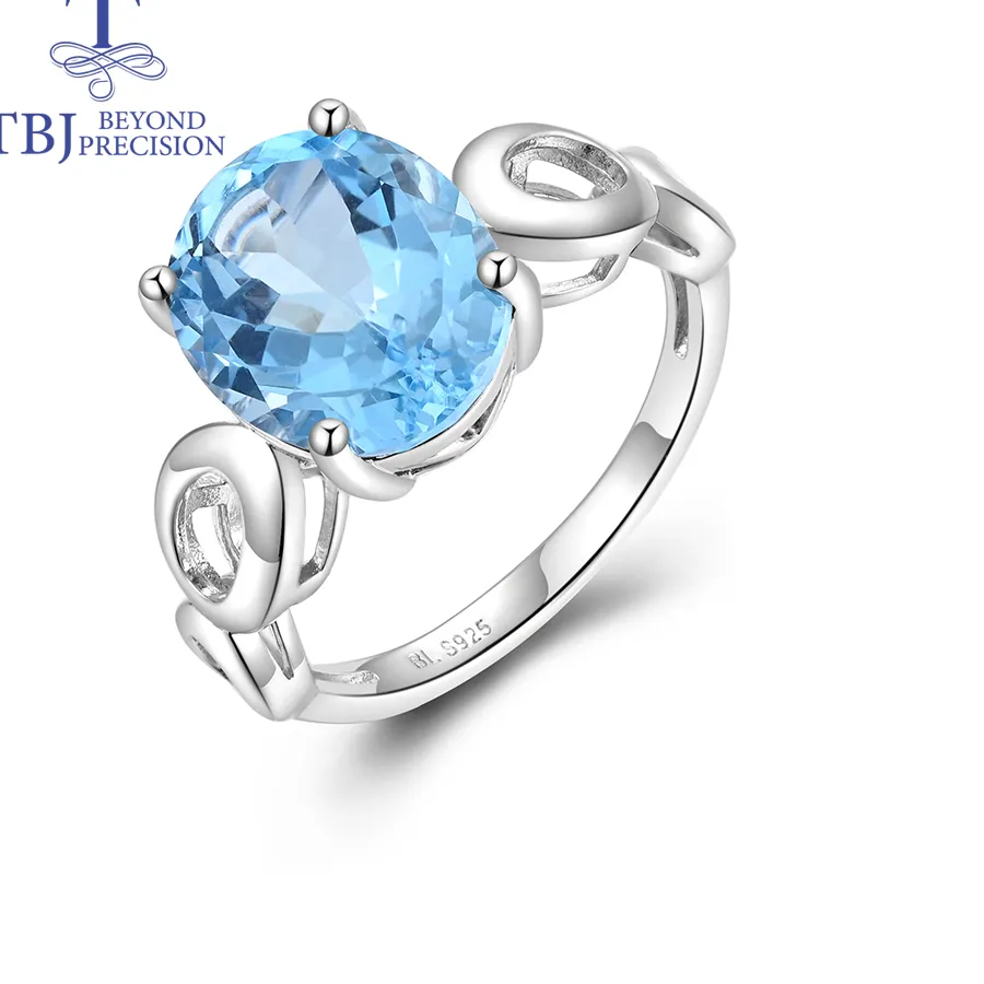 Authentic Celestial Clarity: The Azure Topaz Sovereign Ring