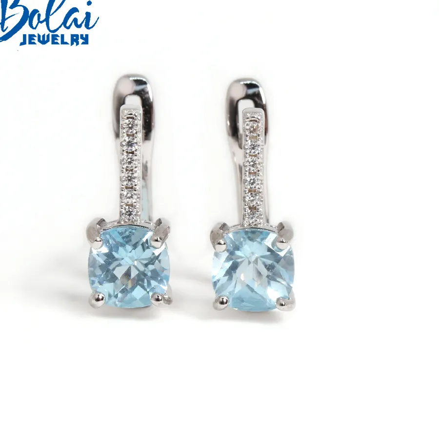 Authentic Ethereal Sky Blue Topaz Celestial Studs