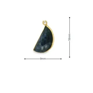 Authentic Celestial Lapis Half Moon Amulet: A Vessel of Midnight Wisdom
