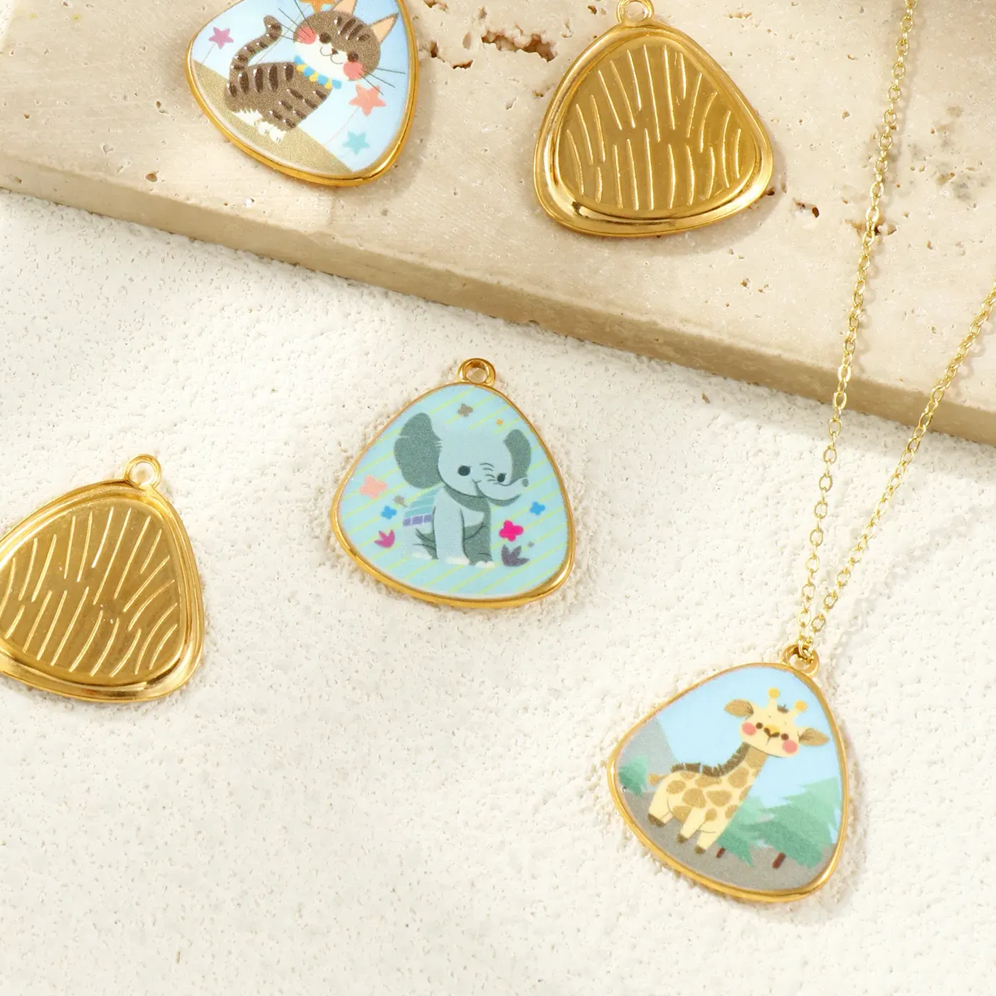 Authentic Guardians of Prosperity: 18K Gold Plated Animal Charms