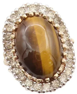 Authentic The Gilded Sentinel: Tiger’s Eye and Celestial Light Ring