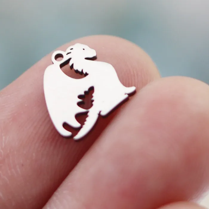 Authentic 3pcs Punk Western Dragon 316L Pendant Charms for Jewelry Making Bracelets Earrings Women Craft diy Accessories