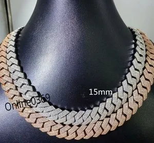 Authentic Celestial Sentinel: 15mm VVS Moissanite Retro Cuban Link Chain