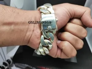 Authentic The Sovereign Link Heavy Cuban Talisman in Radiant White Gold