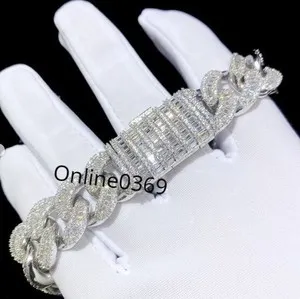 Authentic Radiant Luminary Moissanite Cuban Link Talisman