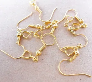Authentic Mystical Ear Wires of Golden Light: 20PCS 18K Gold Plated French Hook Pinch Bail