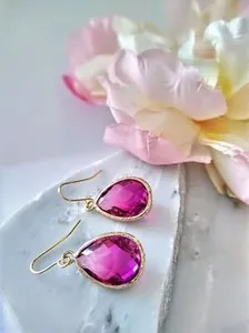Authentic Celestial Raindrop Talismans: 14k Gold-Plated Sacred Geometry Earrings