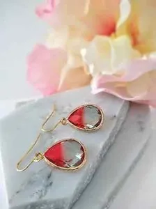 Authentic Radiant Droplets of Gilded Light Teardrop Earrings