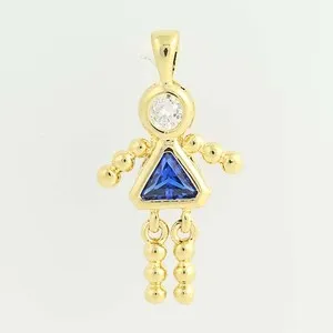 Authentic Celestial Azure Talisman: Gilded September Sapphire Pendant