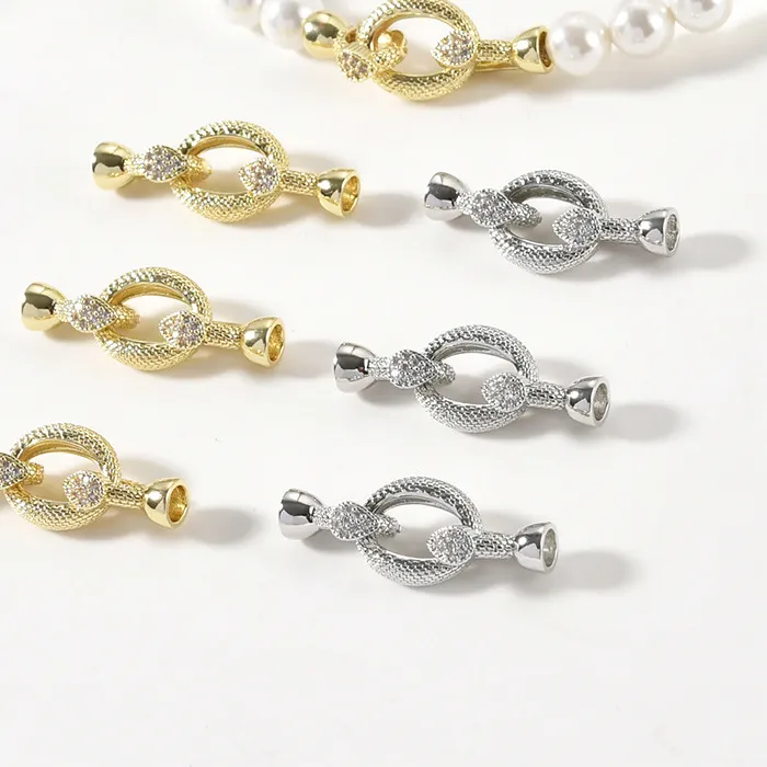 Authentic Serpentine Elegance: Golden Oval Snake Head Beaded Charm