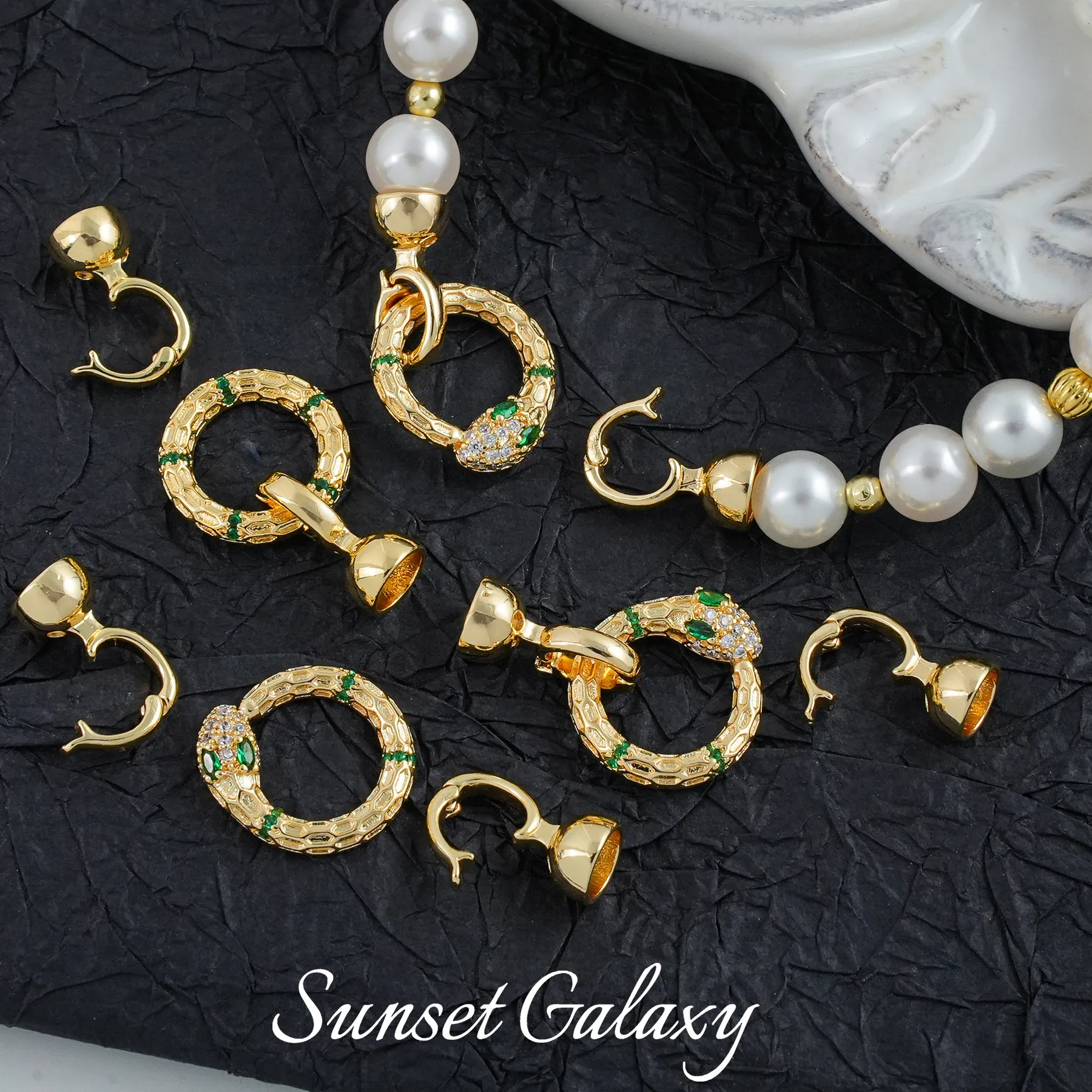 Authentic The Ouroboros Pearl: Serpent Connection Buckle for Sacred DIY Adornments