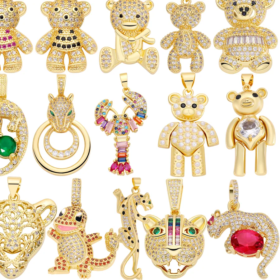 Authentic Mystical Menagerie: 18K Gold Plated Animal Charms for Spiritual Connection