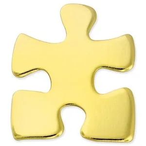 Authentic Celestial Puzzle of Unity: Golden Enamel Awareness Pin