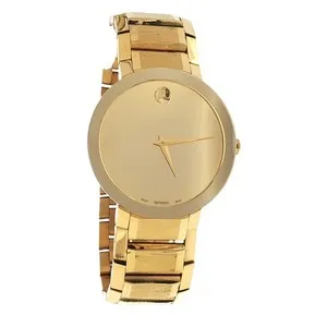 Authentic Timeless Harmony: Gold Plated Quartz Watch with Sapphire Essence