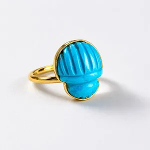 Authentic Turquoise Beetle's Sacred Call: A Shield of Transformation