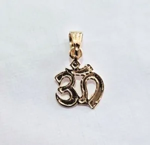 Authentic Radiant Om Sacred Sound Gold-Plated Talisman