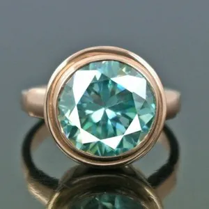 Authentic The Celestial Azure Rose: 5 Carat Blue Diamond Ring