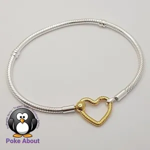 Authentic The Celestial Serpent: Gilded Heart Sovereign Bracelet