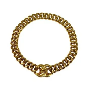 Authentic The Gilded Sentinel: Vintage CC Curb Chain Talisman