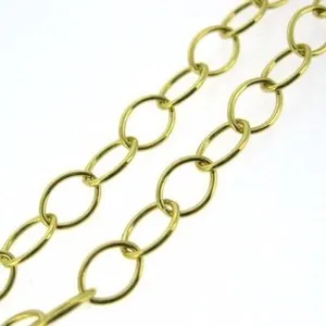 Authentic Celestial Gold‑Plated Silver Chain – Thick Oval Cable of Radiant Protection