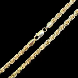 Authentic The Sovereign Serpent: 6mm Solid Silver & 14k Gold-Plated Rope Chain