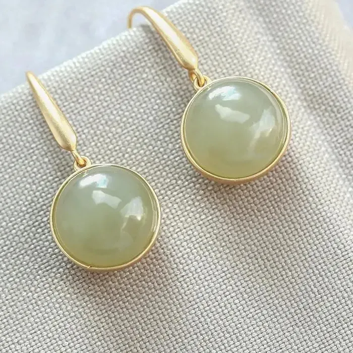 Authentic Mystical Jade Harmony: Celestial Earrings for the Noble Soul